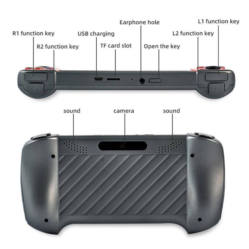 X19 Plus 5.1 inch Screen Handheld Game Console 8G Memory Support TF Card Expansion & AV Output(Re...