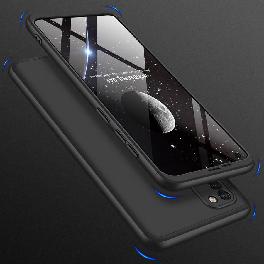 For Samsung Galaxy A21s GKK Three Stage Splicing Full Coverage PC Protective Case(Black)