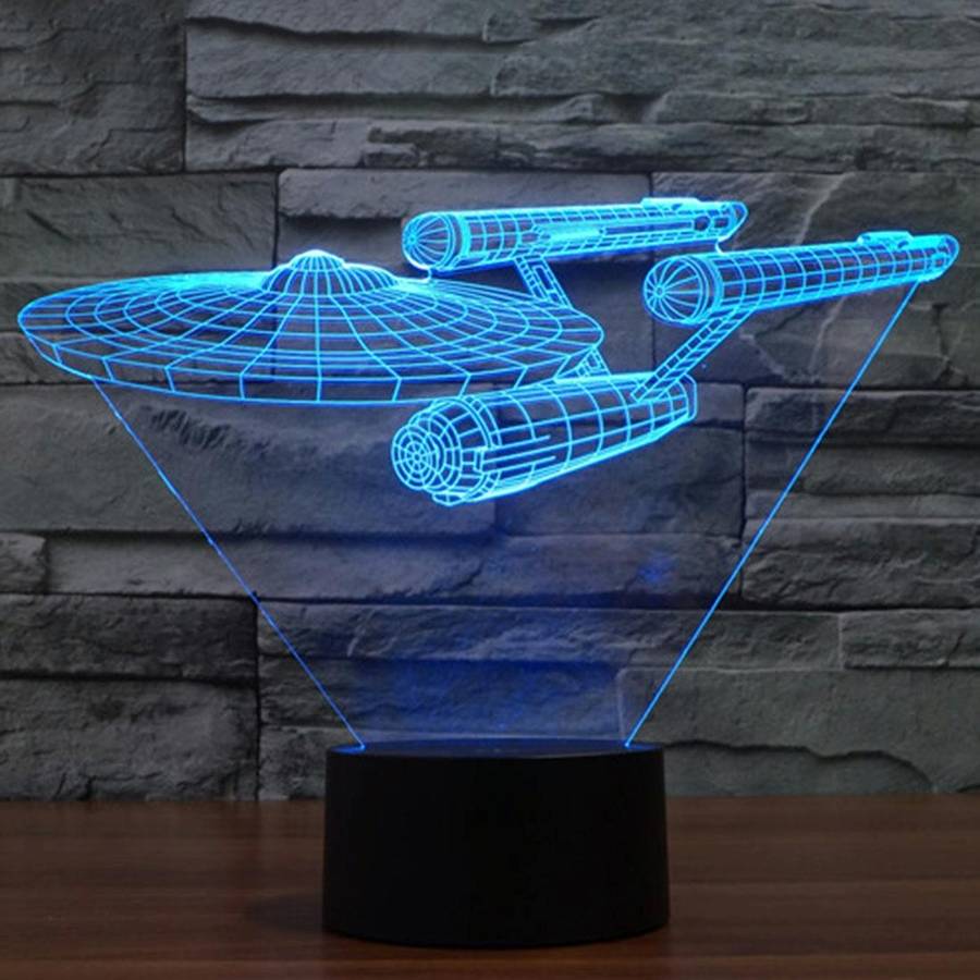 Star Trek Battleship Style 3D Touch Switch Control LED Light , 7 Color Discoloration Creative Vis...