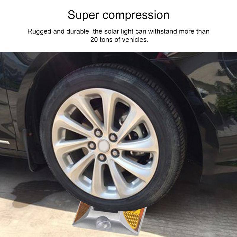 Solar Square Road Stud Light Car Guidance Light Road Deceleration Light, Flashing Bright Version ...