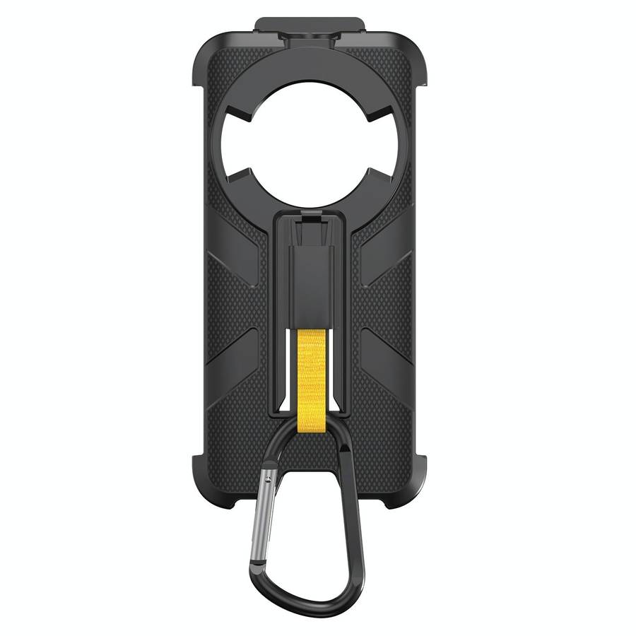 For Ulefone Power Armor 16 Pro Ulefone Back Clip Phone Case with Carabiner(Black)