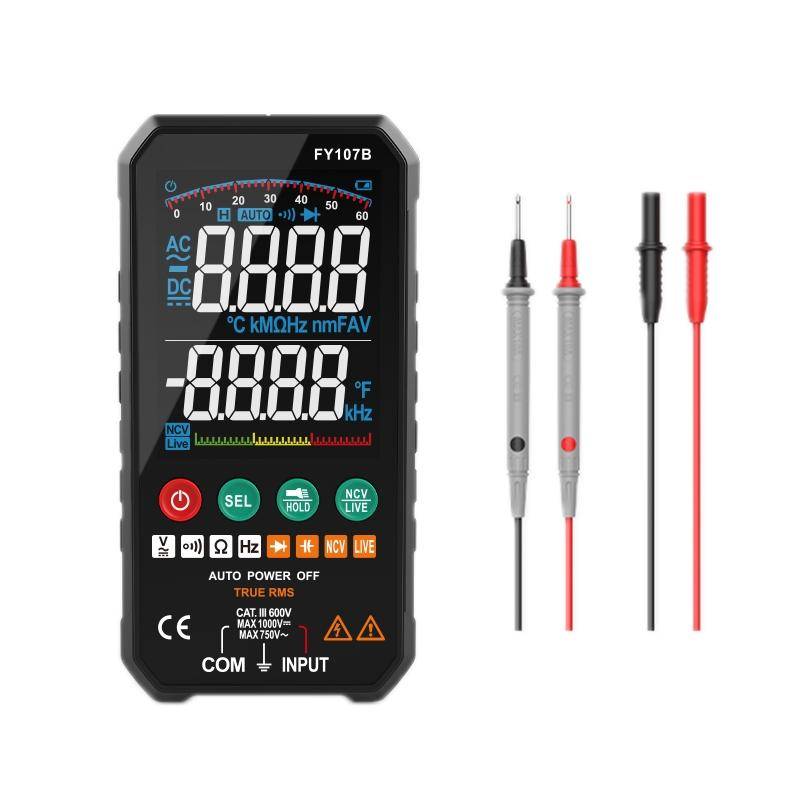 FY107B Automatic/Manual Colour Screen High Precision Intelligent Portable Digital Multimeter With...