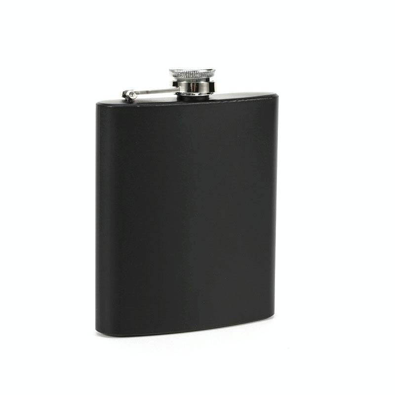 6oz 304 Stainless Steel Matte Black Paint Flagon Whiskey Vodka Wine Pot Hip Flask