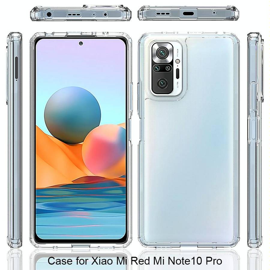For Xiaomi Redmi Note 10 Pro Shockproof Scratchproof TPU + Acrylic Protective Case(Transparent)