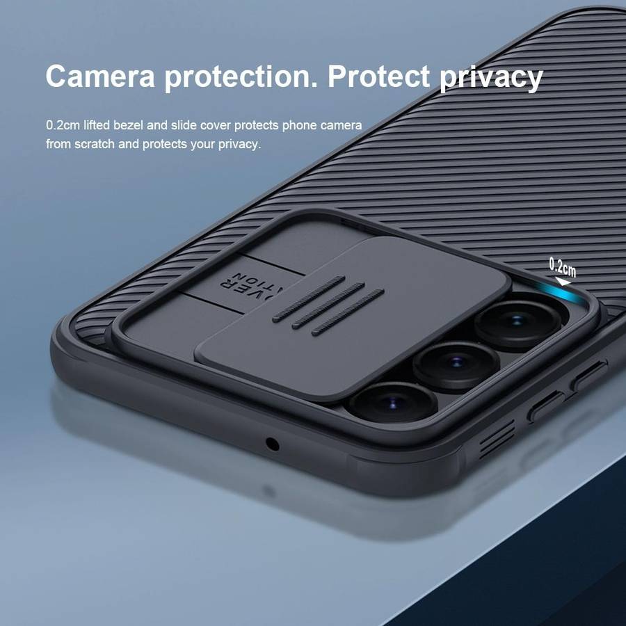 For Samsung Galaxy S23+ 5G NILLKIN Black Mirror Pro Series Camshield Phone Case(Black)