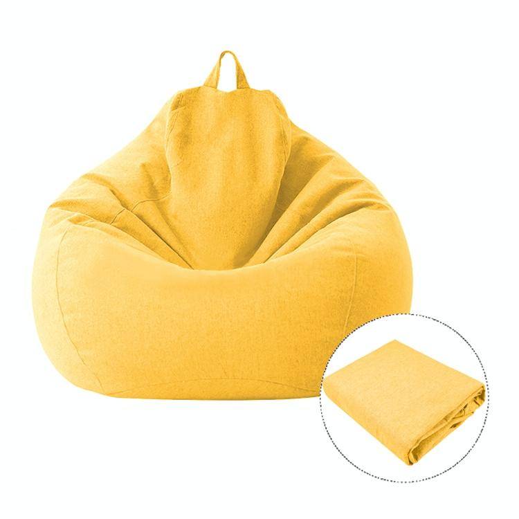 Lazy Sofa Bean Bag Chair Fabric Cover, Size: 70x80cm(Yellow)