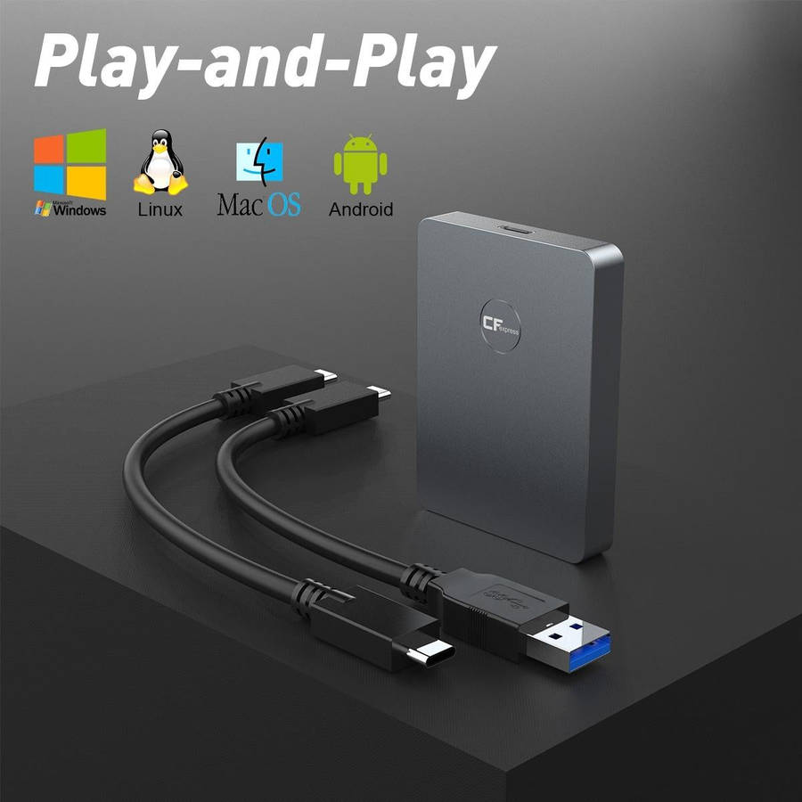 Rocketek CR316 USB3.1 Gen2 CFexpress Type B Card Reader(Silver Grey)