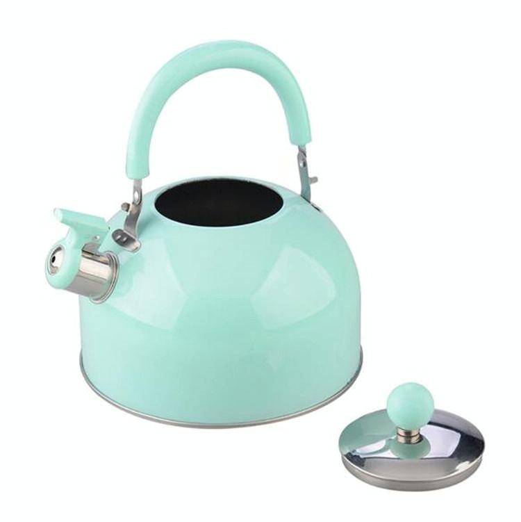 Non Magnetic Thick Stainless Steel Whistle Kettle Dome Whistle Kettle, Color:2.5L natural color