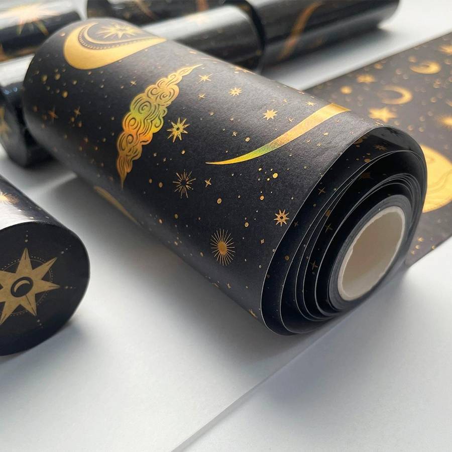 88988 Colorful Bronzing Washi Tape Starry Sky Hand Account Tape(Star Hot Silver 4)