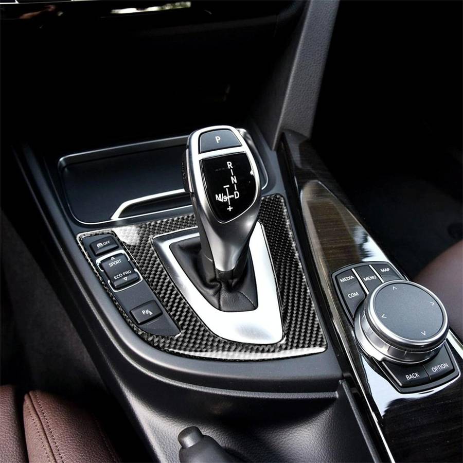 Carbon Fiber Car Gear Panel Decorative Sticker for BMW (F30) 2013-2017 / (F34) 2013-2017, Sutible...