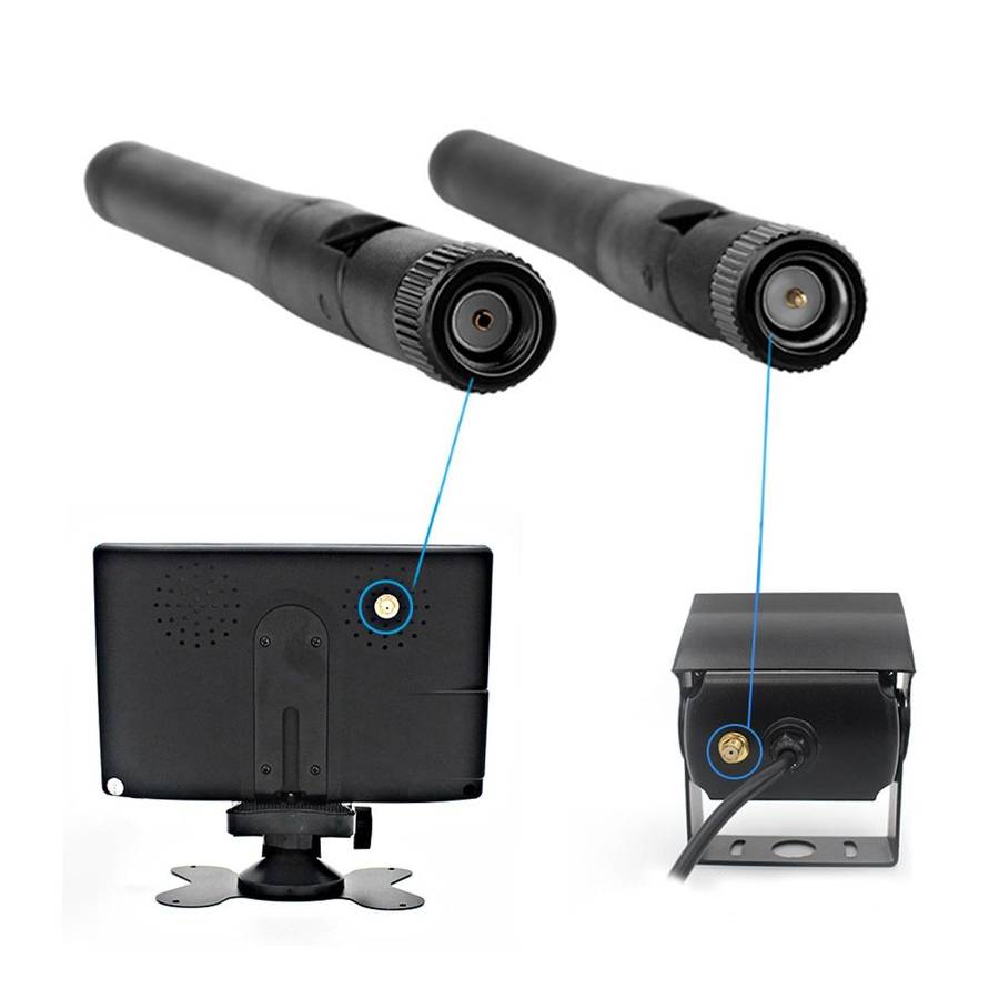 PZ-607-W1-2A Wireless Dual Cameras Rear View Camera Infrared Night Vision Rear View Parking Rever...