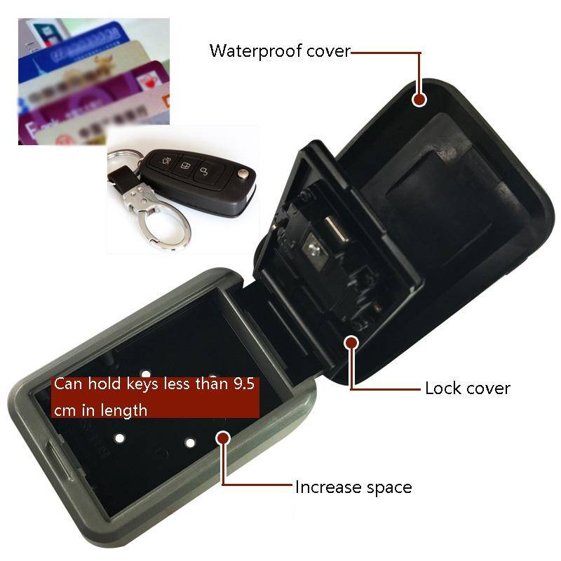 KB-Q-FSG Large Capacity Wall-Mounted Key Box Password Key Storage Box(Black)