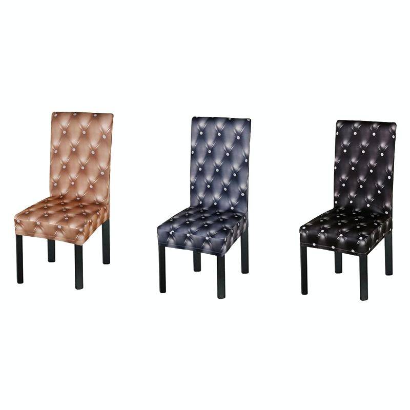 Anti-Fouling Household Chair Cover Dining Chair Sleeve One-Piece Stretch Chair Cover(Champagne)