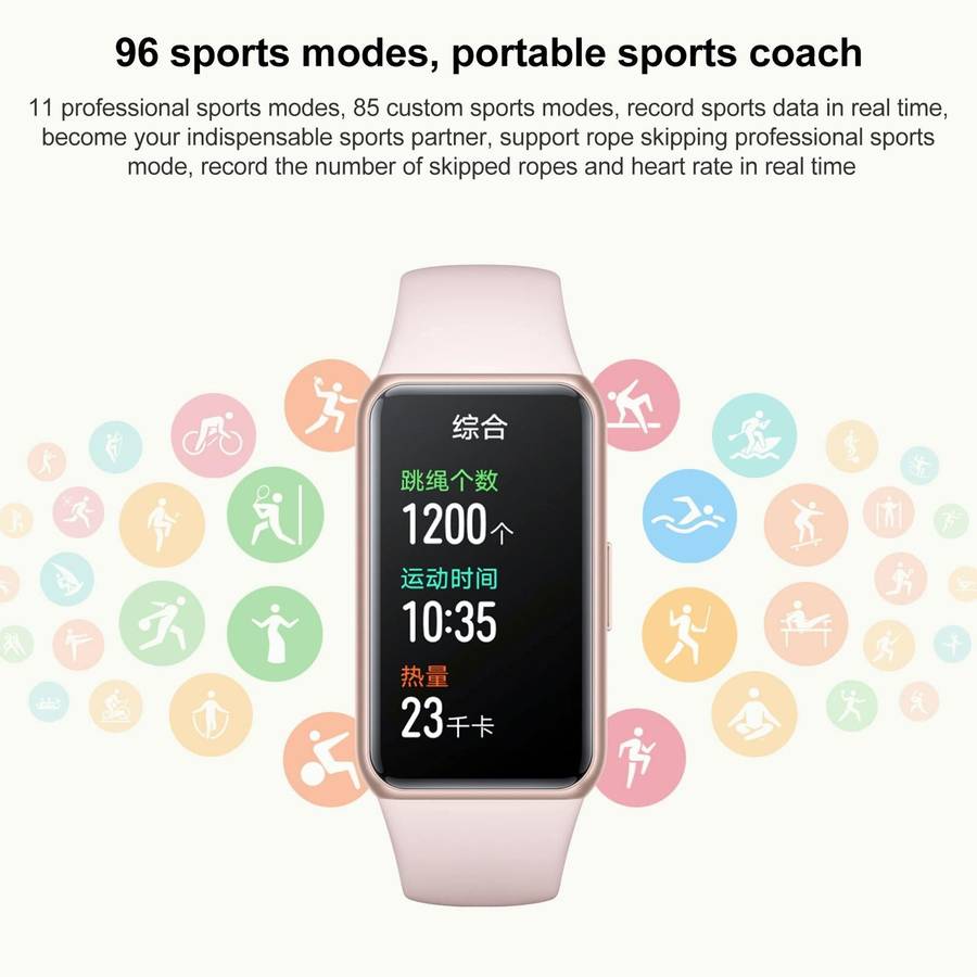 Honor Band 7 NFC, 1.47 inch AMOLED Screen, Support Heart Rate / Blood Oxygen / Sleep Monitoring(P...