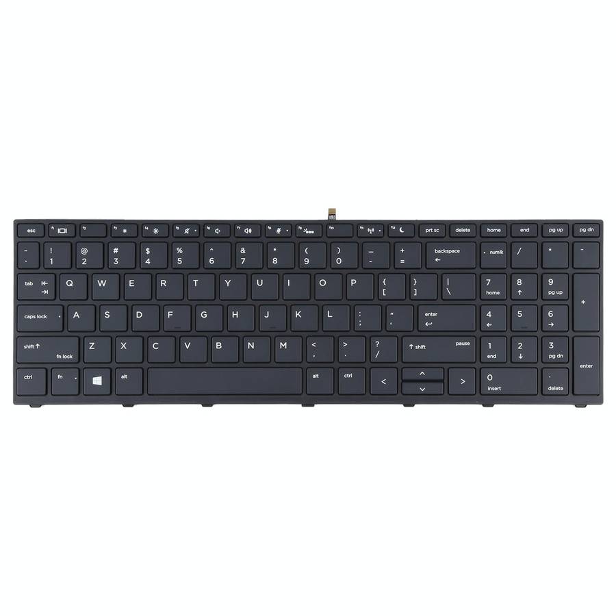 For HP Probook 450 G5 455 G5 470 G5 650 G4 650 G5 US Version Keyboard with Backlight (Black)