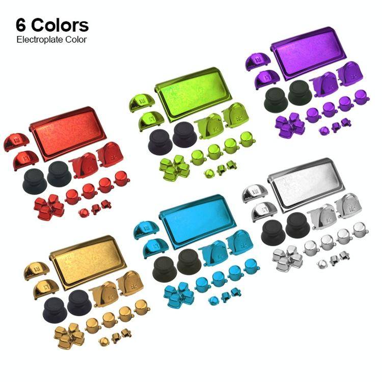 Electroplating Button Set For PS4 Slim(Red)