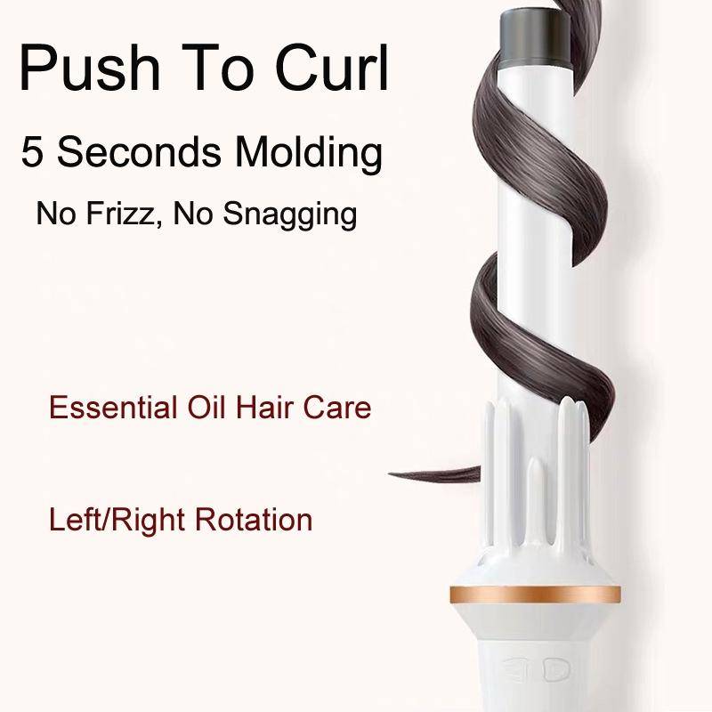 Automatic Curling Iron With Bi-Directional Rotating Ceramic Glaze Coating Hair Care, Plug: AU Plu...