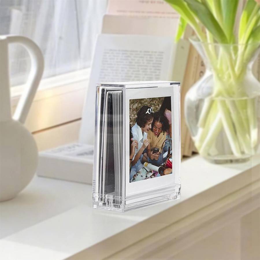 Double-sided Transparent Square Photo Frame Stand For Polaroids(3 inch/SQ Photo Universal)