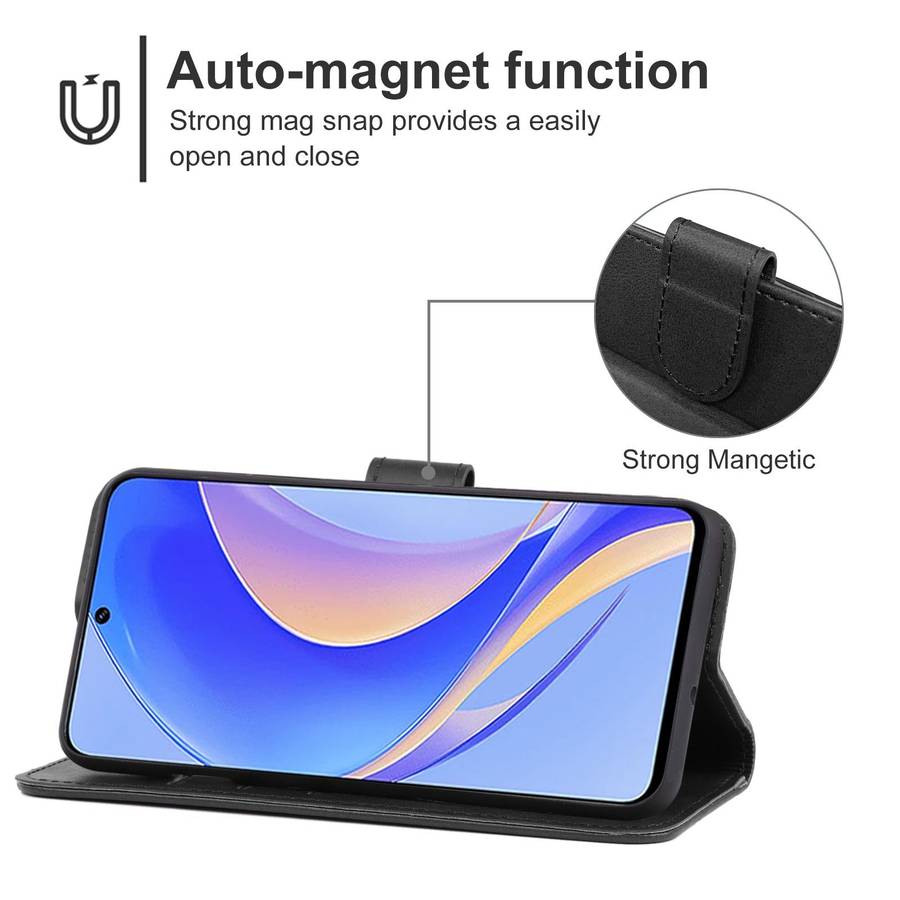 For Huawei nova Y90 Leather Phone Case(Black)