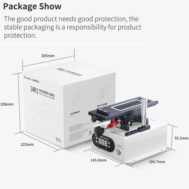 QianLi 3 in 1 Multifunctional 7 inch LCD Screen Separator Machine, Plug:UK