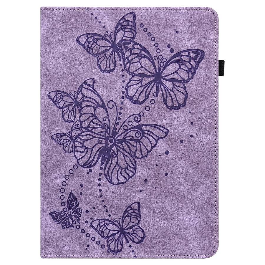 For Huawei MediaPad T5 10 inch Embossed Butterfly Pattern Horizontal Flip Leather Tablet Case(Pur...