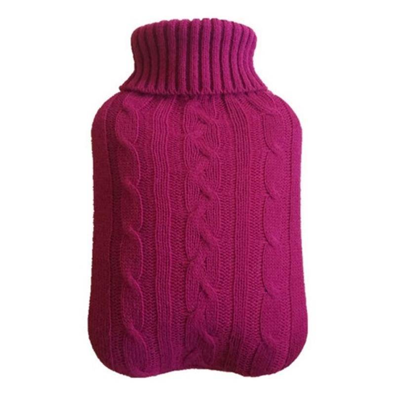 Hot Water Bottle Solid Color Knitting Cover (Without Hot Water Bottle) Water-filled Hot Water Sof...