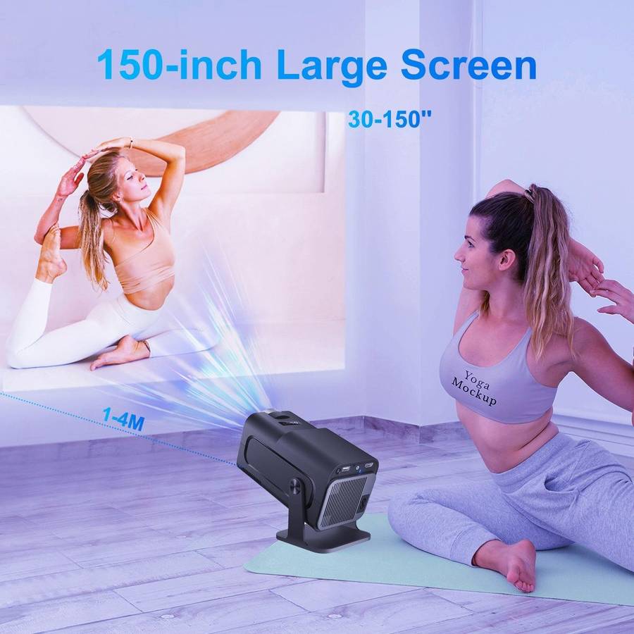 HY320 1080P 390ANSI 4K Android 11 Projector With Wifi 6 Bluetooth 5.0 Support Miracast / Airplay ...
