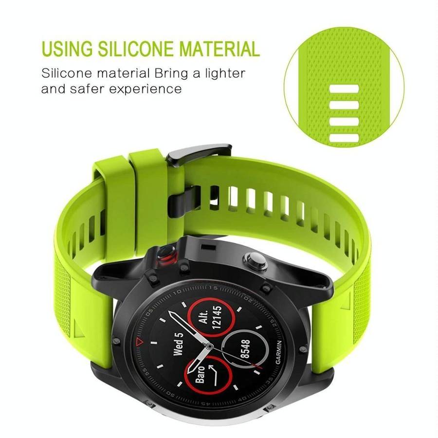 For Garmin Fenix 7 Sapphire Solar 22mm Quick Release Silicone Watch Band(Black)