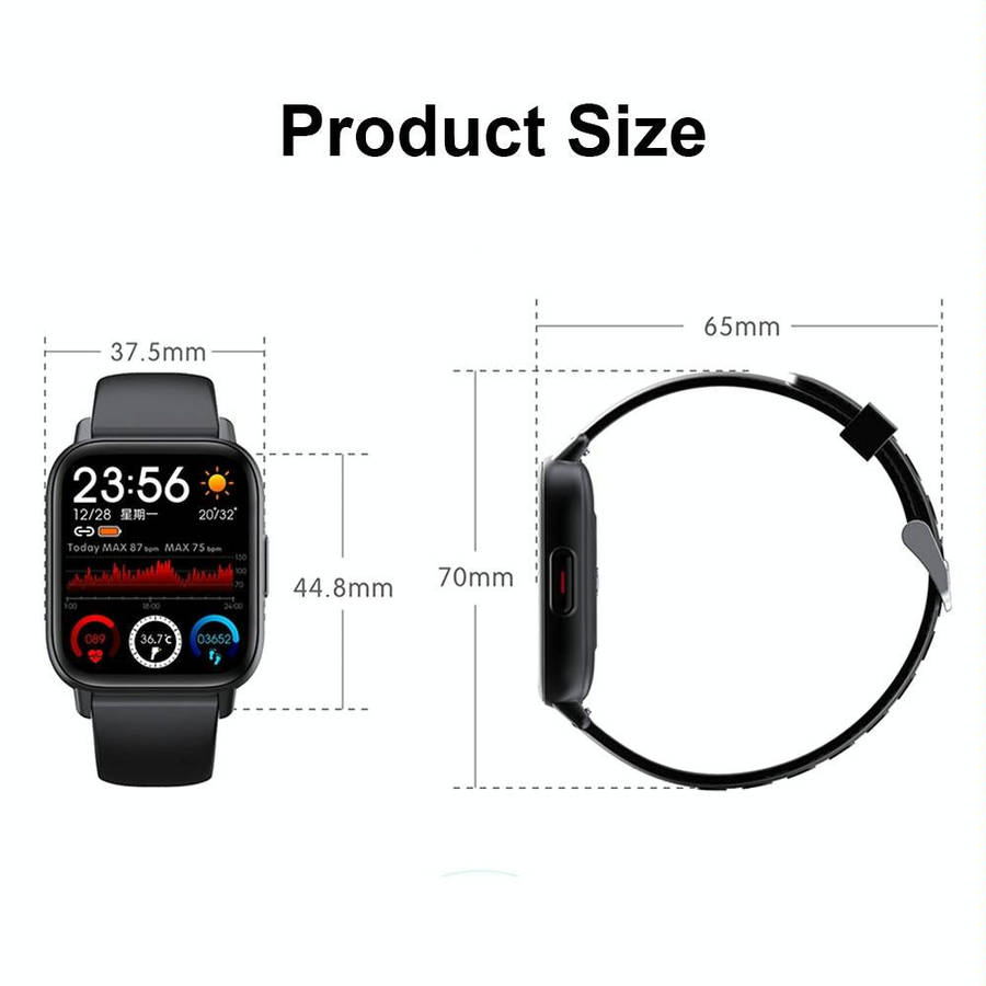 QS16Pro 1.69-Inch Health Monitoring Waterproof Smart Watch, Supports Body Temperature Detection, ...