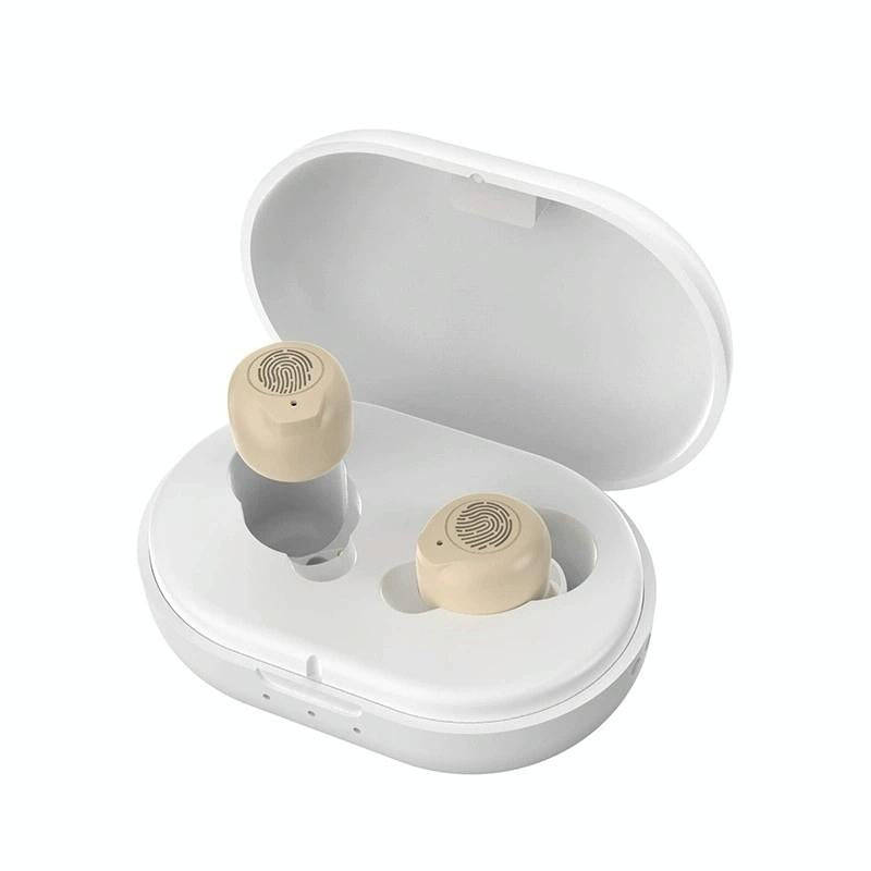 GM-305 Binaural Magnetic Rechargeable Hearing Aid Wireless Elderly Voice Amplifier (Flesh + White)