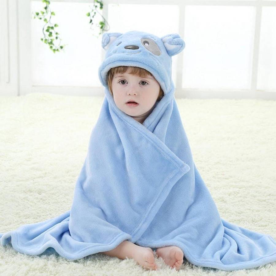 Baby Animal Shape Hooded Cape Bath Towel, Size:10075cm(Yellow Lion)