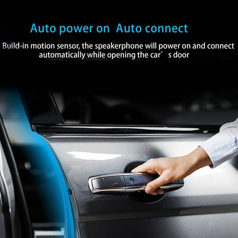 SP09 Multipoint Wireless Bluetooth V4.2 Handsfree Car Kit Speaker Speakerphone, Support Voice Rea...