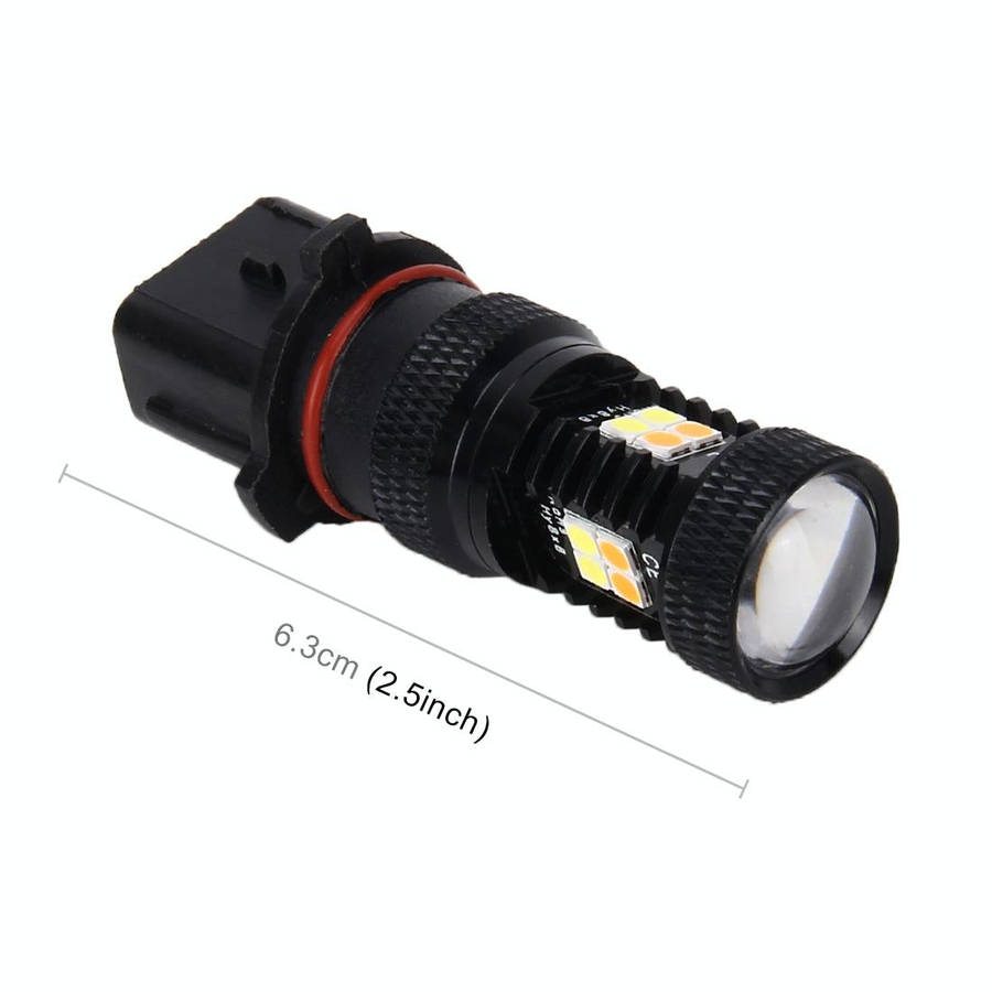 2 PCS Super Bright P13W DC 12V 5W 350LM Auto Car Fog Light with 16 SMD-3030 LED Bulbs Lamp, White...