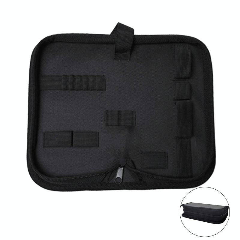 Zipper Storage Package Portable Multi-Function Tool Storage Bag, Style: F Leather+Canvas