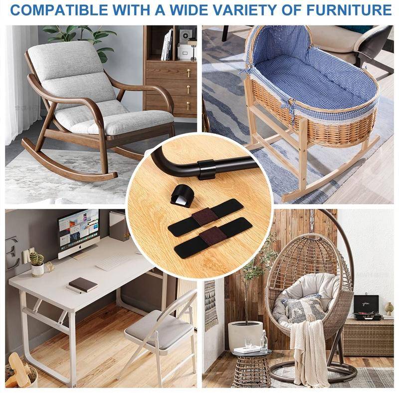 6 PCS U-shaped Iron Tube Dining Table Foot Cover Office Computer Chair Leg Protector(18-35mm)