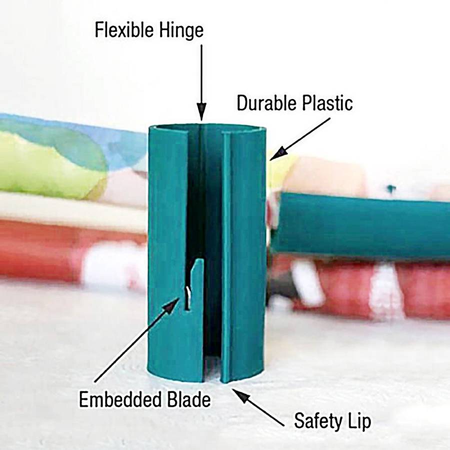 Paper Cutting Tool Cylinder Paper Cutter Wrapping Paper Cutter(Blue)