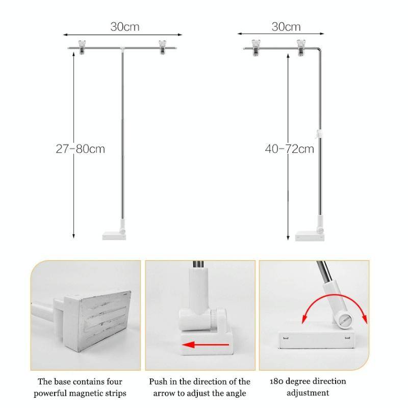 Photography Backdrop Stand Camera Photo Background Props,Style: L-type Magnetic 85cm