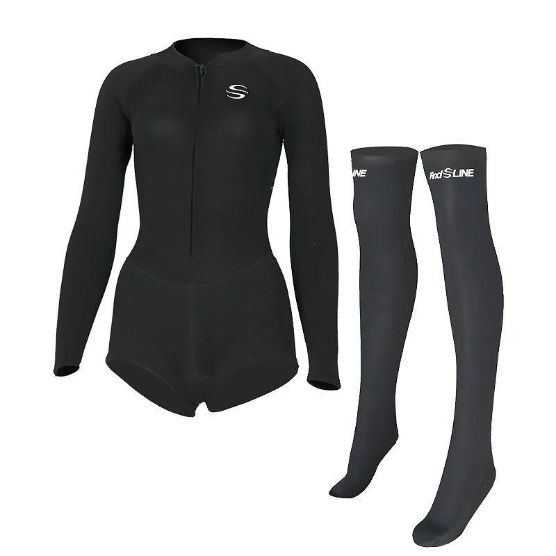 SLINX 1832 2 in 1 2mm Neoprene Super Elastic Warm One-piece Bikini Quick-drying Wetsuit for Women...