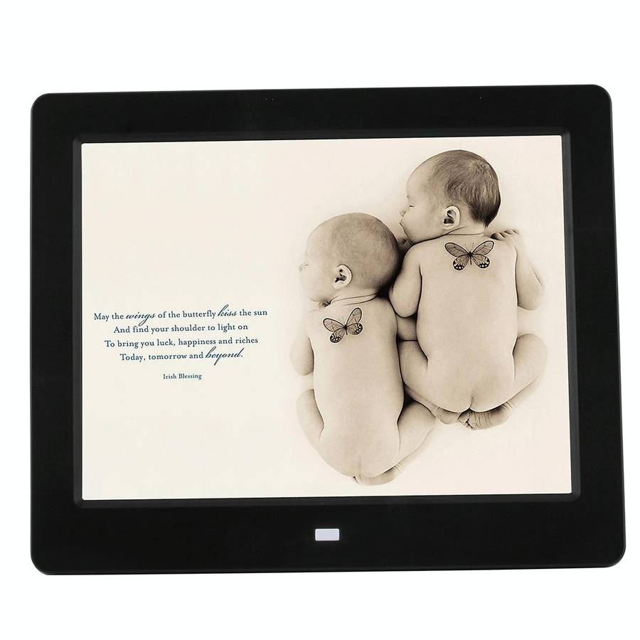 8 inch LED Display Multi-media Digital Photo Frame with Holder & Music & Movie Player, Support US...