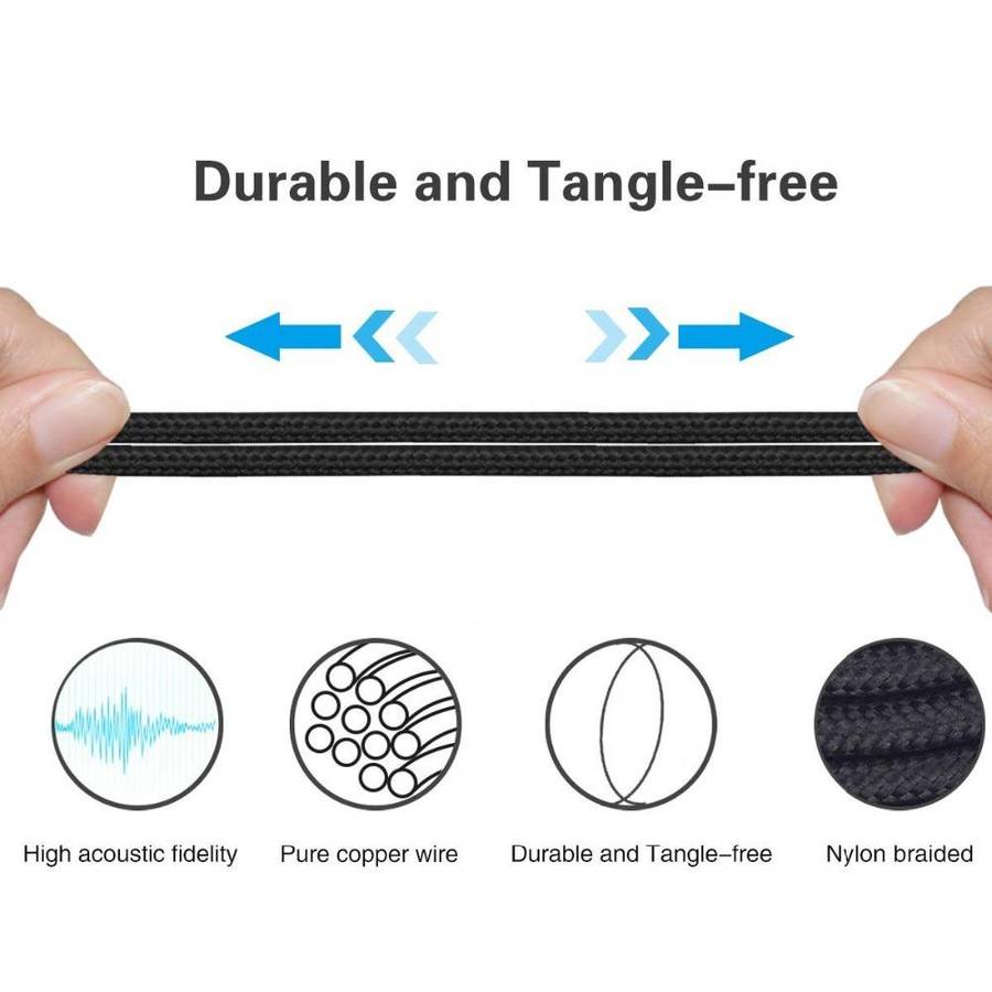 ZS0076 Mobile Version Gaming Headphone Cable for Sennheiser PC 373D GSP350 GSP500 GSP600 G4ME ONE...