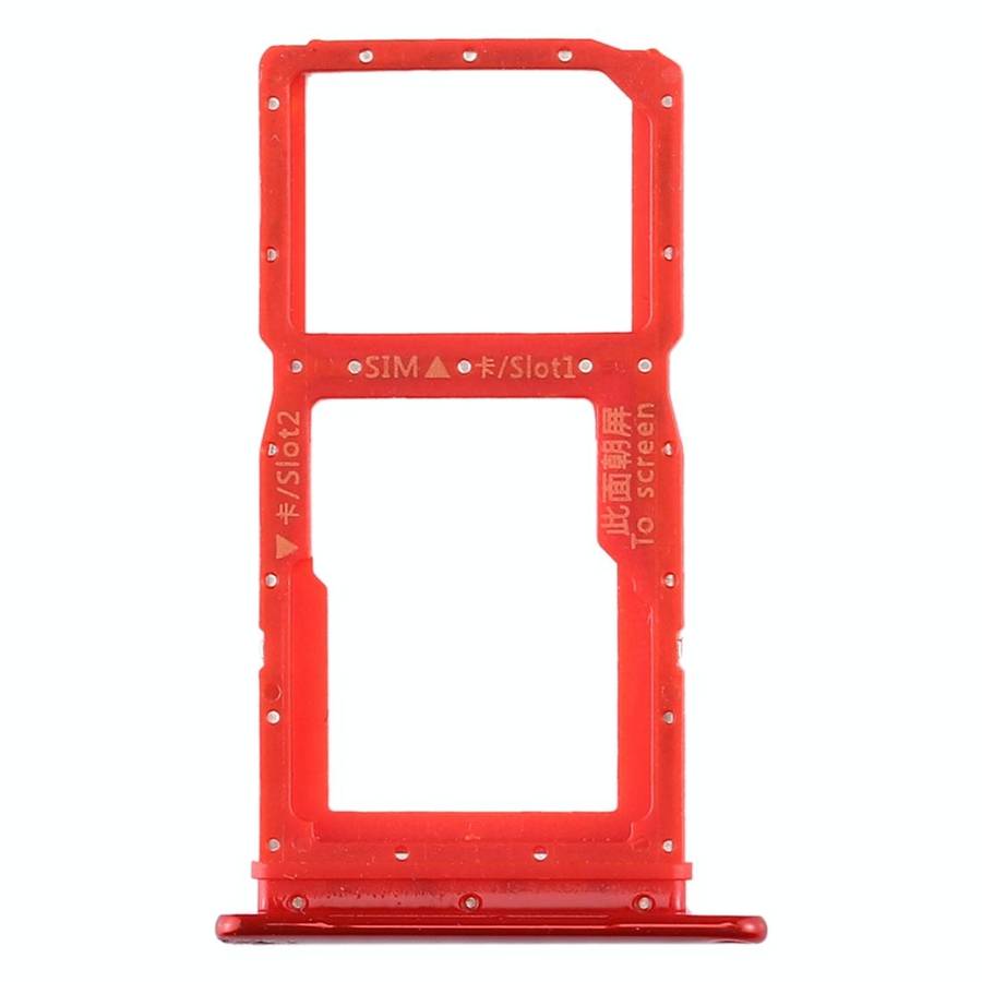 SIM Card Tray + SIM Card Tray / Micro SD Card Tray for Huawei Enjoy 10 Plus (Red)