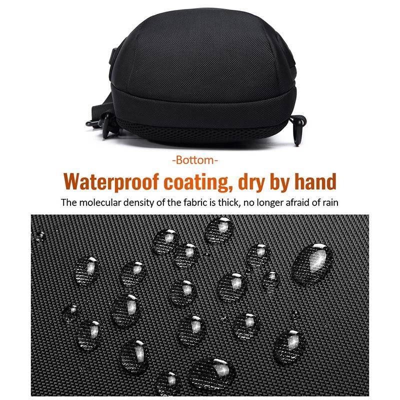 OZUKO 9223 Anti-theft Men Chest Bag Waterproof Crossbody Bag with External USB Charging Port, Sty...