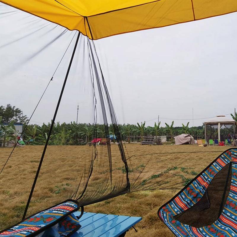 Rear Mosquito Repellent Sun Protection Tent RV Canopy Awning(Military Color)