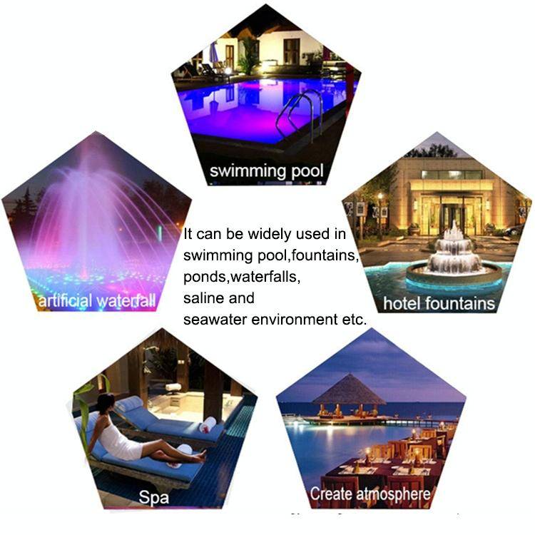 36W LED Stainless Steel Wall-mounted Pool Light Landscape Underwater Light(Colorful Light)