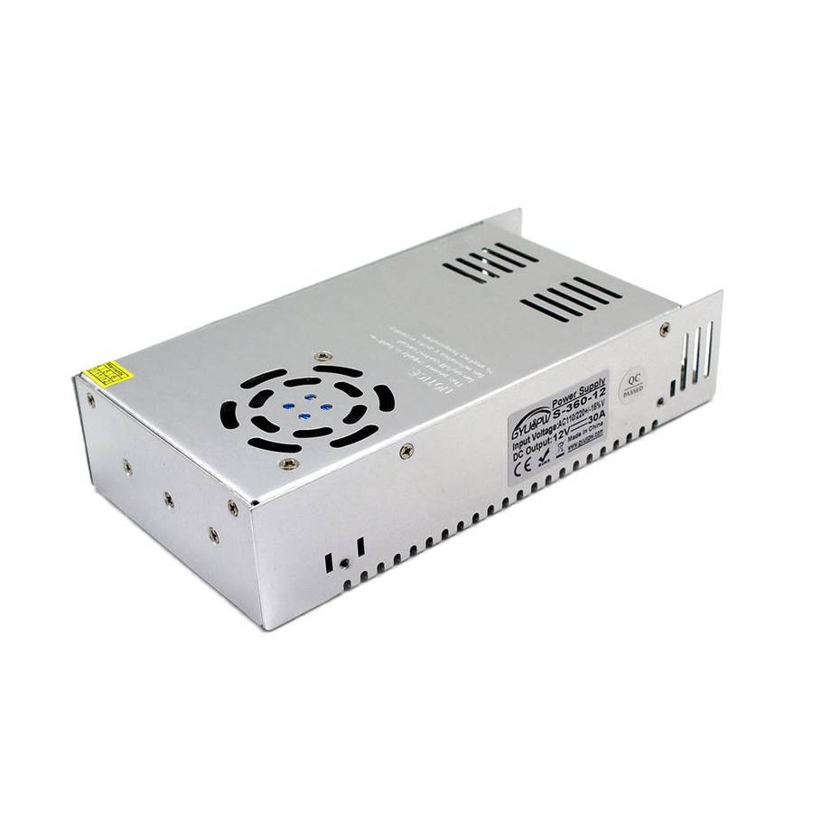 S-360-12 DC12V 30A 360W Light Bar Regulated Switching Power Supply LED Transformer, Size: 215 x 1...