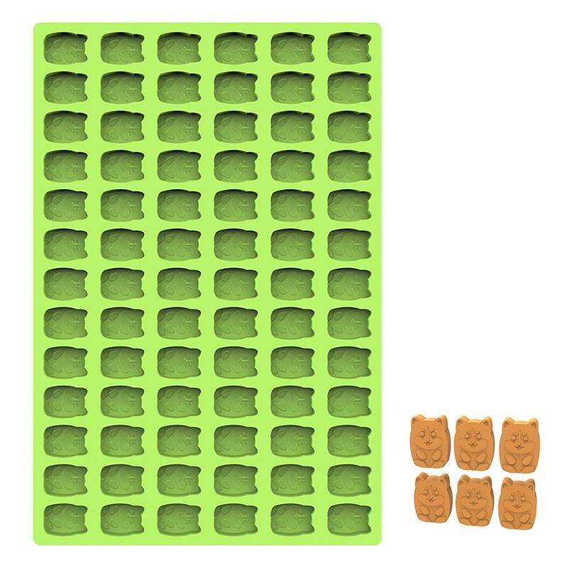 Mini Cartoon Animal Cookie Silicone Baking Mould(Huskies Green)