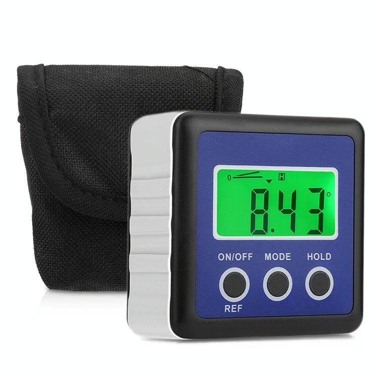 3 Button Mini Precision Magnetic Digital Tilt Box / Tilt Meter / Inclinometer(Blue)