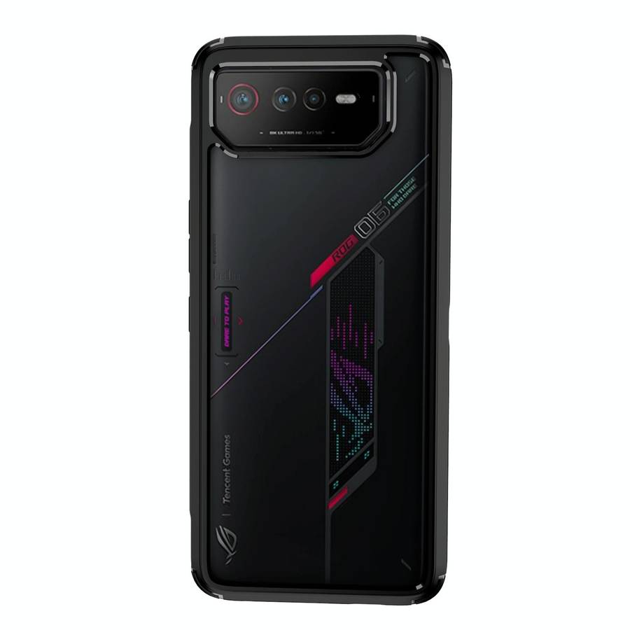 For Asus ROG Phone 6 Clear PC + TPU Shockproof Phone Case(Black)
