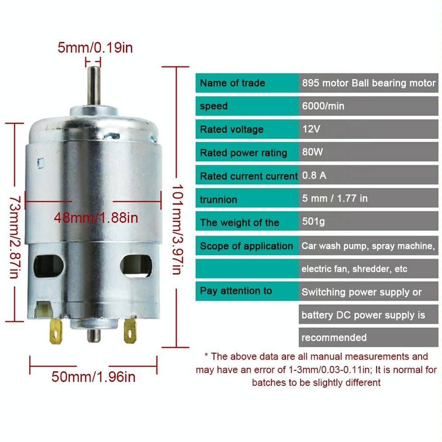 895 Spindle Motor High Speed High Power Large Torque with Ball Bearing