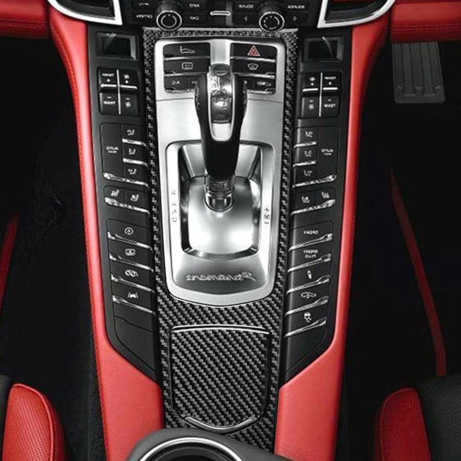 Car Carbon Fiber Central Control Multimedia Panel Decorative Sticker for Porsche Panamera 2010-20...